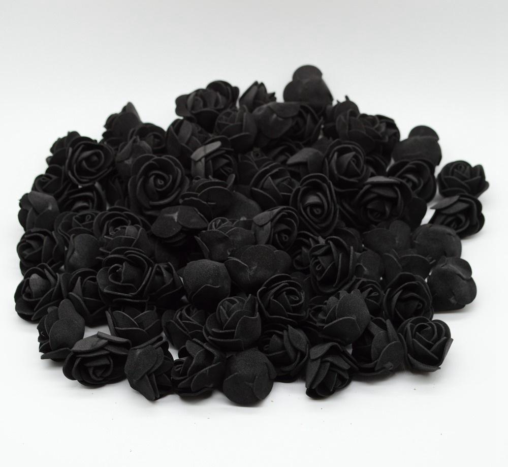 50/100/200 Pieces Teddy Bear of Roses 3cm Foam Wedding Decorative Christmas Decor for Home Diy Gifts Box Artificial Flowers