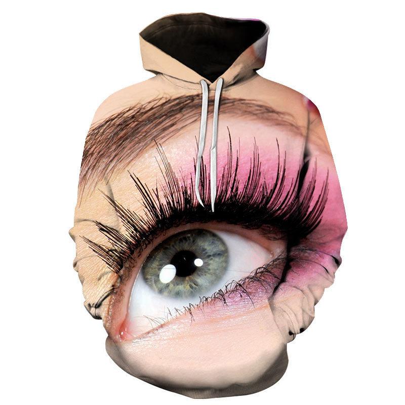 3d Print Eyeball Pattern Hoodies For Men Personality Casual Long Sleeves Pullover Sweatshirts Kids Oversized Hoodies Streetwear