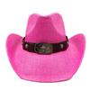 Cowboy Straw Hat For Men And Women Summer Beach Sun Hat Retro Curled Cowboy Hat For Women Sombrero Vaquero