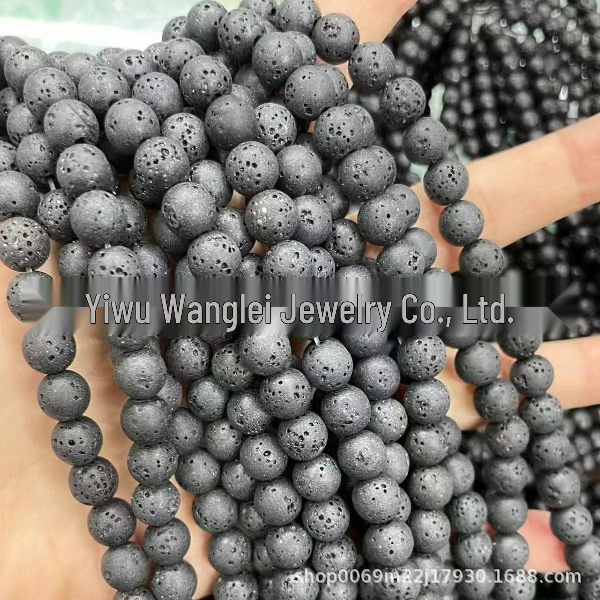 

Круглые бусины из вулканического камня для изготовления украшений своими руками 6mm/approx. 60 beads per strand
