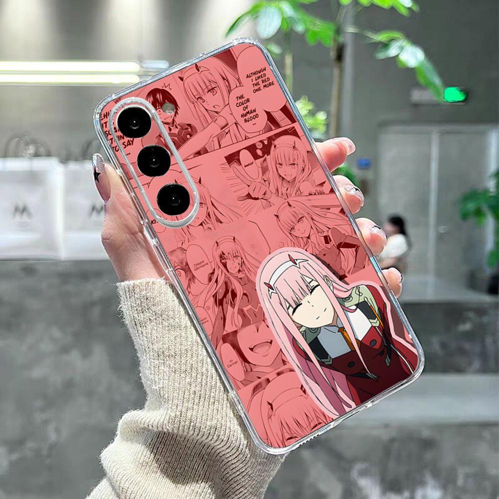 Zero Two Darling In The FranXX Anime Phone Case For Samsung S26 S25 S24 Ultra S23 Fe S22 S20 S21 Plus Plus 5G Fe Transparent Cov