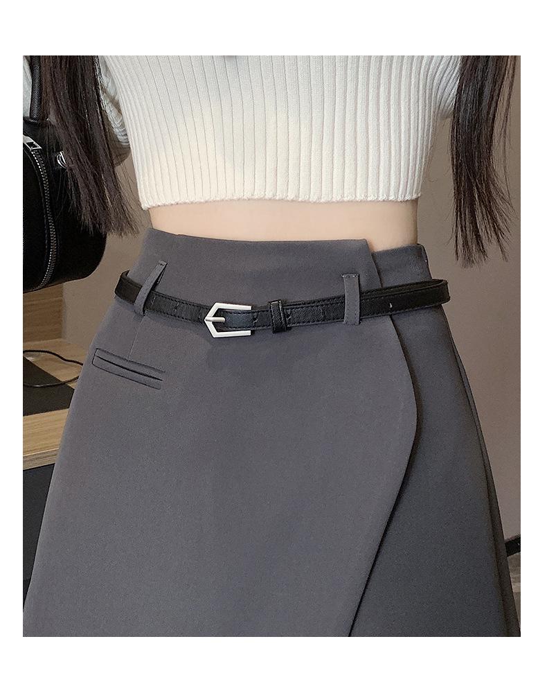 Coffee High-Waisted A-Line Irregular Culottes Skirt - Women's Spring 2025 Trend