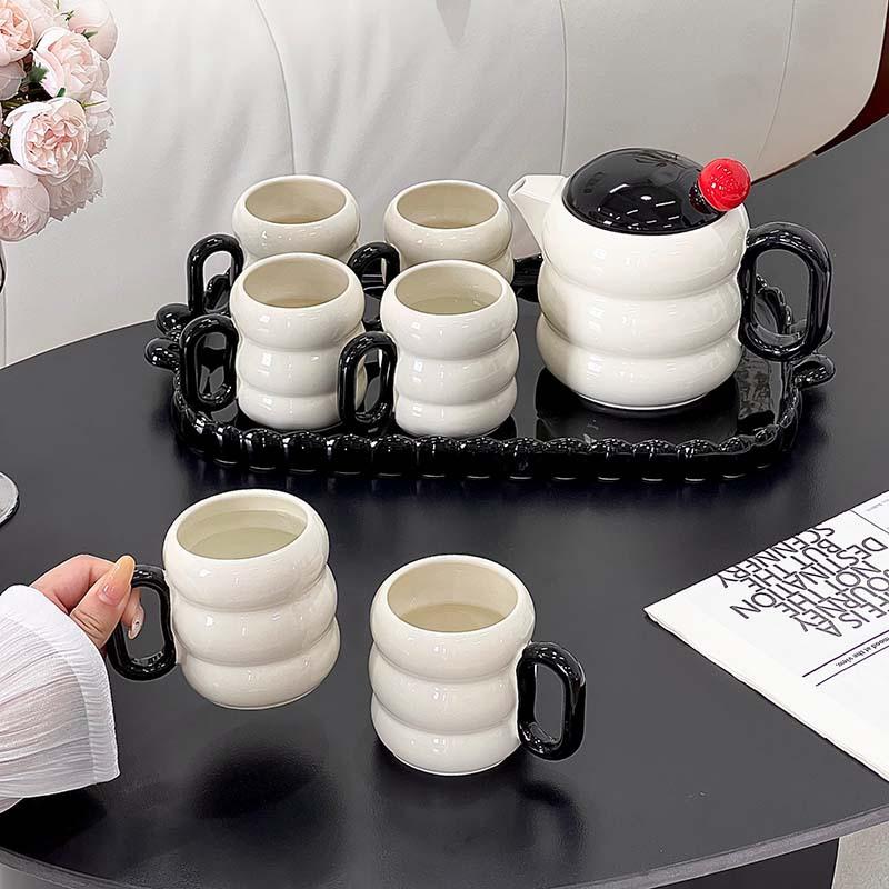 Household Water Appliance Set Ceramic Drinking Tea Cup Kettle Combination Coffee Utensils Set