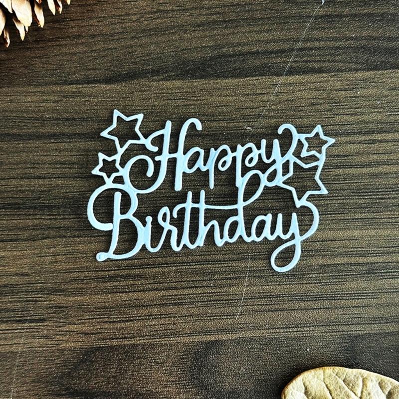 Happy Birthday Brief Stanzform Metall Präge Schablonen Kohlenstoffstahl Stanzformen für Kartenherstellung Scrapbooking Kunst Handwerk
