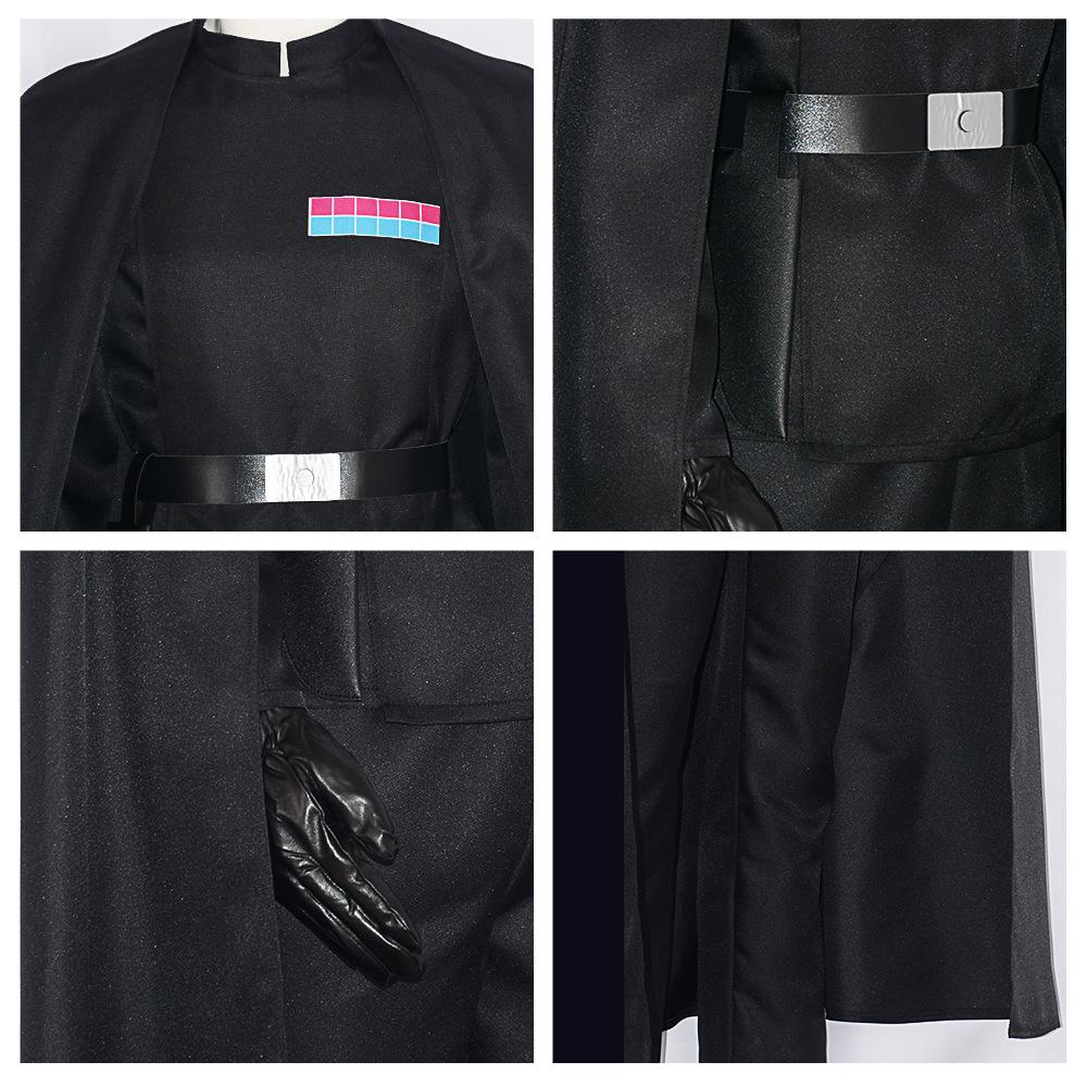 Star Wars Herren Imperialer Offizier Cosplay Kostüm - Schwarzer Uniformanzug