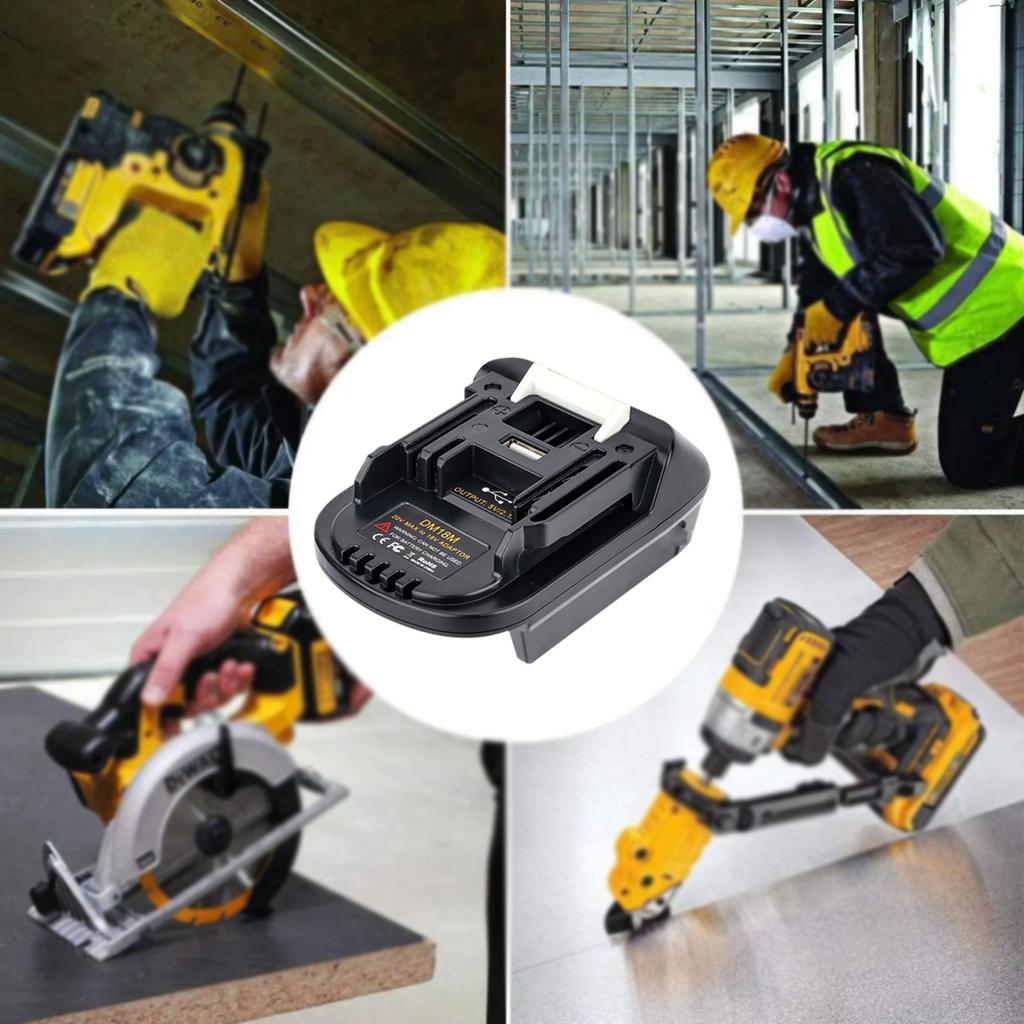 DM18M Battery Adapter for Makita 18V Tools Convert for Dewalt 20V Battery & Milwaukee M18 18V Battery To Makita 18V Battery