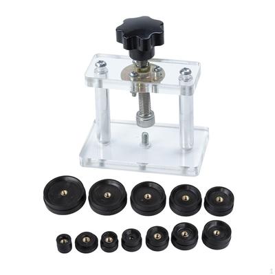 13 Pieces Watch Press Repair Tool Back Case Closing Fitting Dies Set Metal Acrylic Suitable