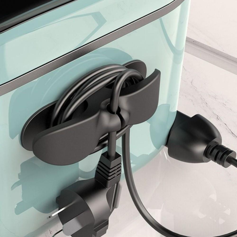 Wall Mount Cord Cable Organizer Silicone Cable Clips Practical Plug Organizer Mobile Charger