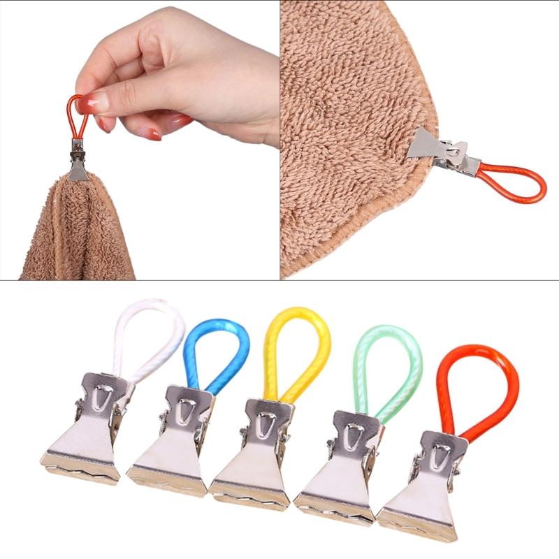 Handtuchschlaufe Handtuch in der Küche Kleideraufhänger Badezimmeraufhänger Wäscheklammern Haushaltsorganizer Teebeutelklammern Kleiderbügel Hakenklammern