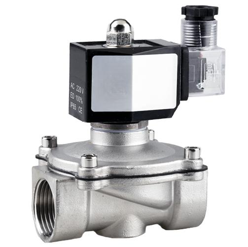 24V DC 220V AC DN15-50 1/2" 3/4" 1" - 2" BSP Female Outdoor Waterproof Solenoid valve 304 Stainless Steel Water Gas Oil