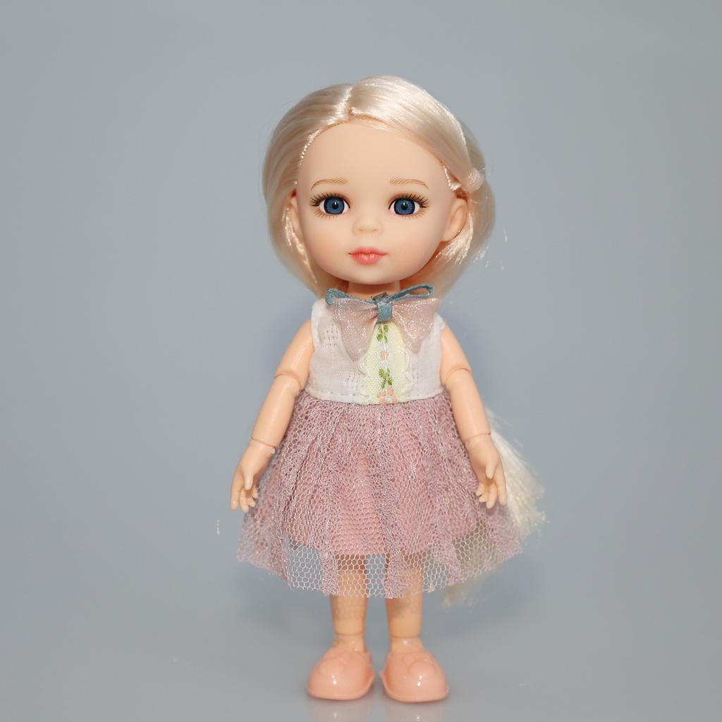 AKODEERD 16cm Girl Doll Mini Cute Fashion Doll With Clothes Ball Jointed Body Toys For Kids Birthday Gifts To Accompany