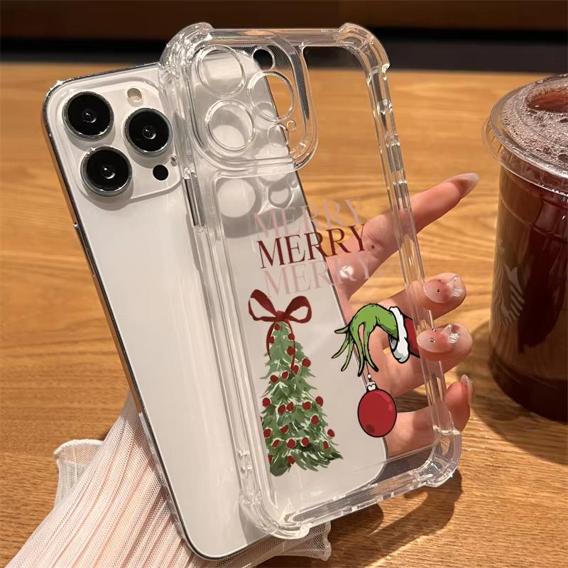 

Merry Christmas Tree Transparent Phone Case for Xiaomi Redmi Note 14 13 12 11 Pro Plus 4G 5G 10 9 9S 14C 13 13C 12C 10C Cover Redmi Note 10 Pro