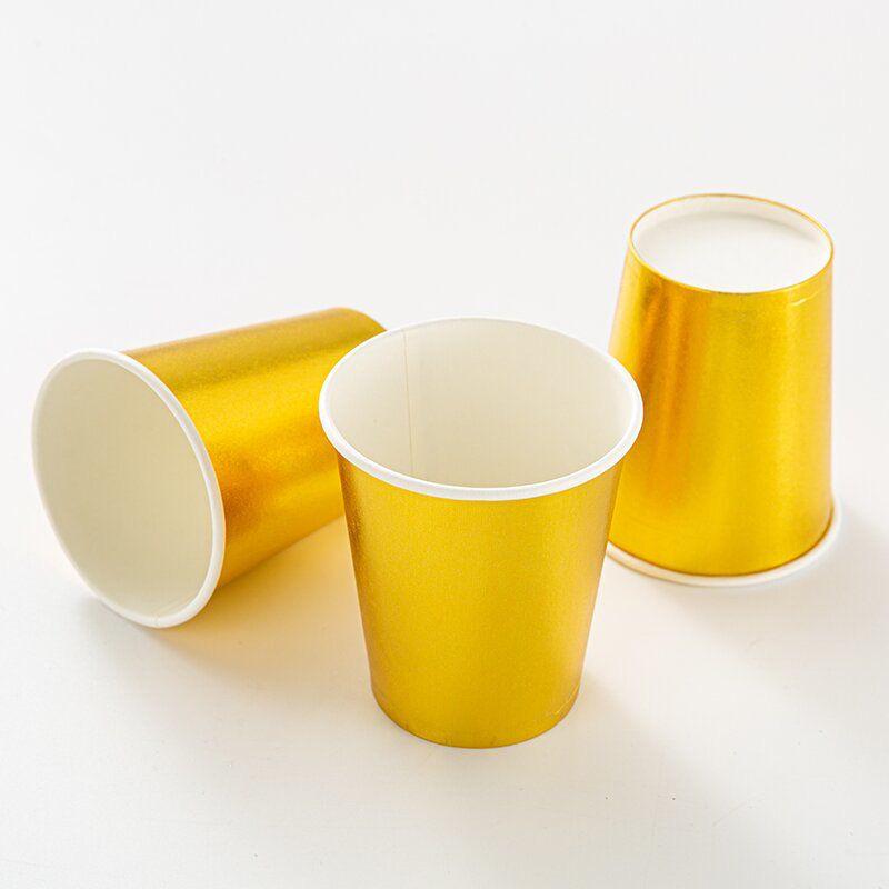 Colorful Disposable Hot Stamped Paper Cups for Children's Birthday Picnic Party