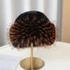 Warm Mink Fur Fisherman Hat Korean Style Fluffy Warm Hat Simple Plush Bucket Hat  Ski