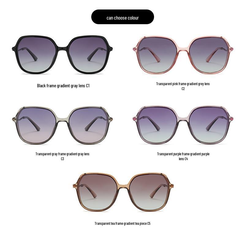 Elegant High-End Polarized Metal Frame Granny Glasses Sunglasses