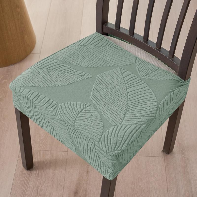 Solid Washable Dining Chair Covers Anti Slip Stain Resistant Seat Cushion Slipcover For Hotel Home Use