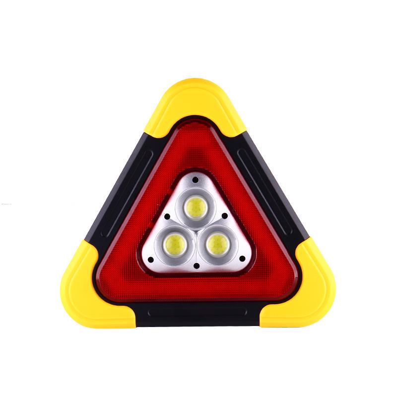 Solar-Powered Triangle Emergency Warning Light for Vehicles