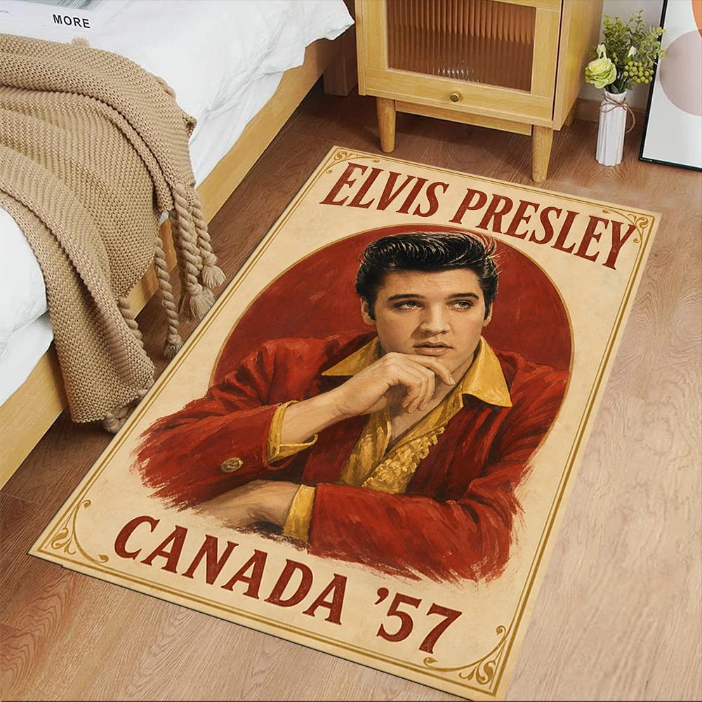 Elvis Presley Floor Rug Office Rug Design for Outdoor Dining Room Living Rooms Entryway Antislip Carpet Decorate Offices Wedding Party Gift