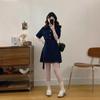 Hong Kong Style Retro Washed Denim Dress: Women's 2026 Summer Casual Waist-Cinched Short Skirt