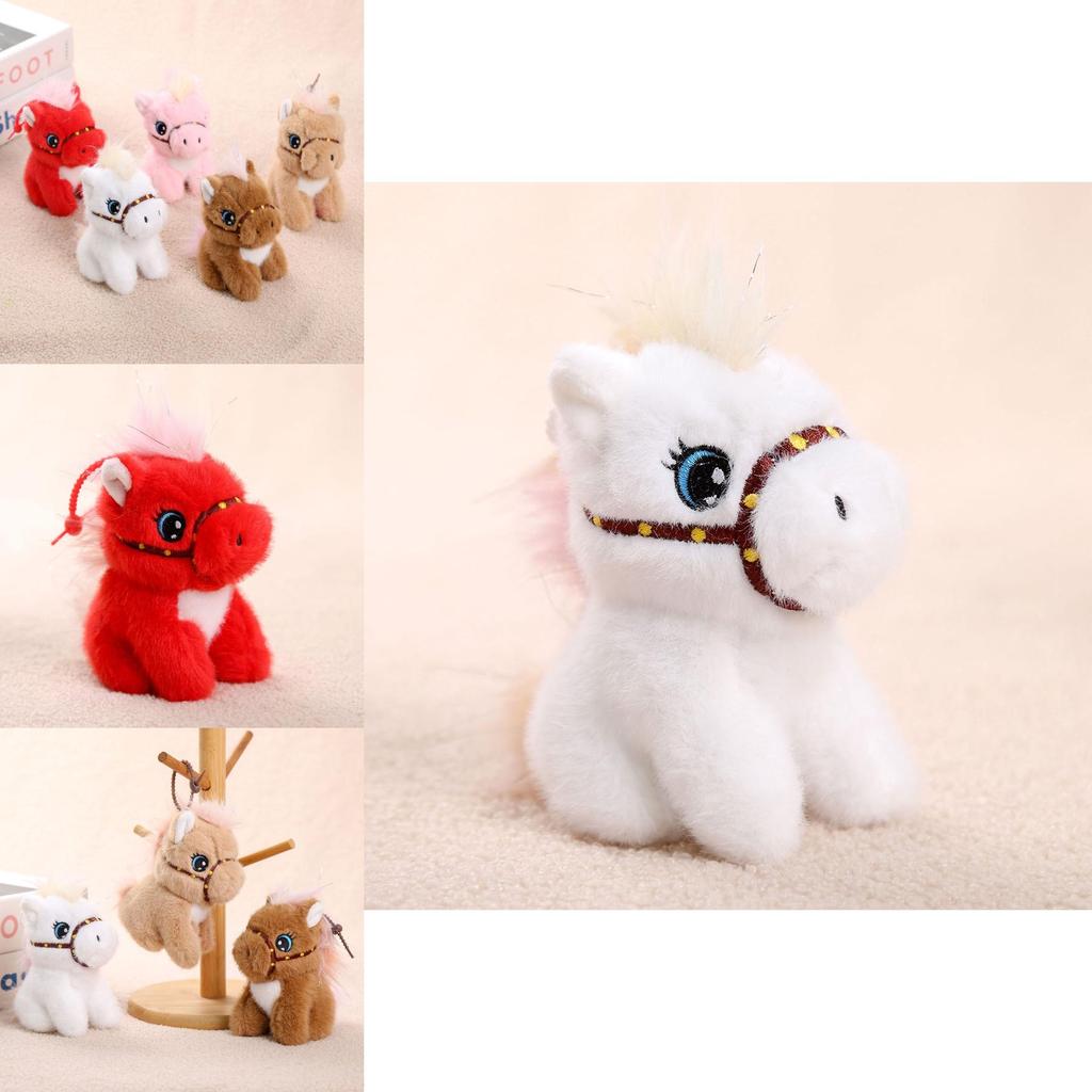 Animal Plush Keyring Featuring Sitting Pony Design For Kids And Teens
