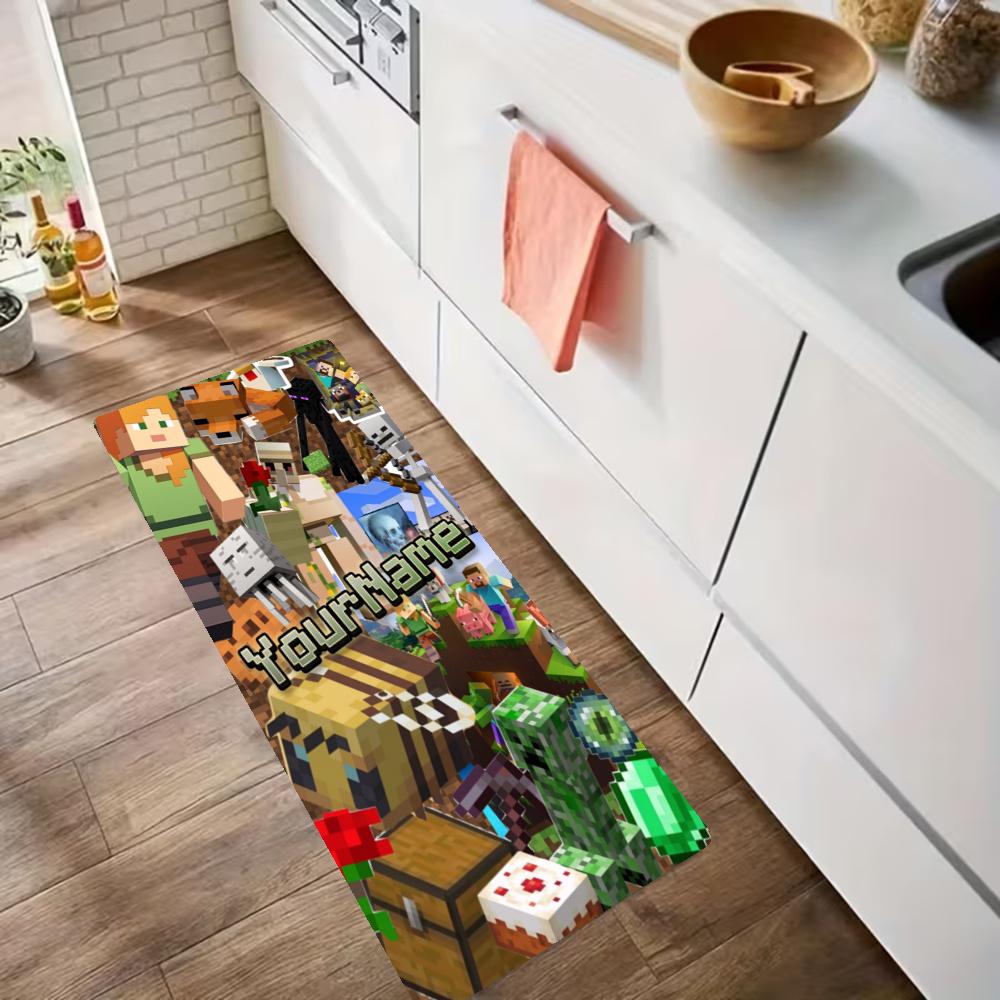 Minecraft Customize Your Name Kitchen Rug Runner Rug Laundry Mat Hallway Entryway The Best Gift Choice