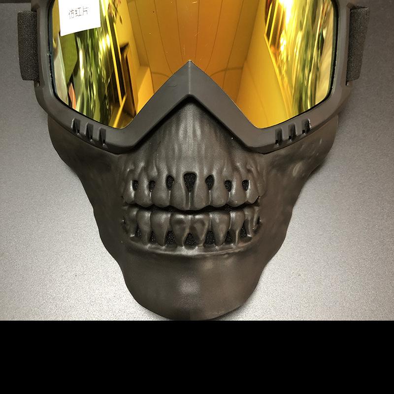 Tactical Skull Mask & Goggles: Windproof, Sandproof, Anti-Fog for Cycling, Motorcycle, Military, and Outdoor Sports