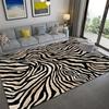 Luipaard- en Zebraprint Tapijt Antislip Wasbaar Flanel Gebiedskleed voor Huis Woonkamer Slaapkamer Tapijt Eetkamer Keuken Vloermat