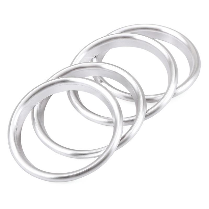 4 Pcs Aluminum Alloy Air Outlet Plug, Instruments, Air Outlet Cover Sticker Decoration Ring sSuitable For A3 S3 2013-2016/Q2