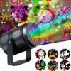 USB Powered Christmas Projector Starry Snowflake Christmas LED Night Light Rotating Halloween Atmosphere Lamp Stage Decor