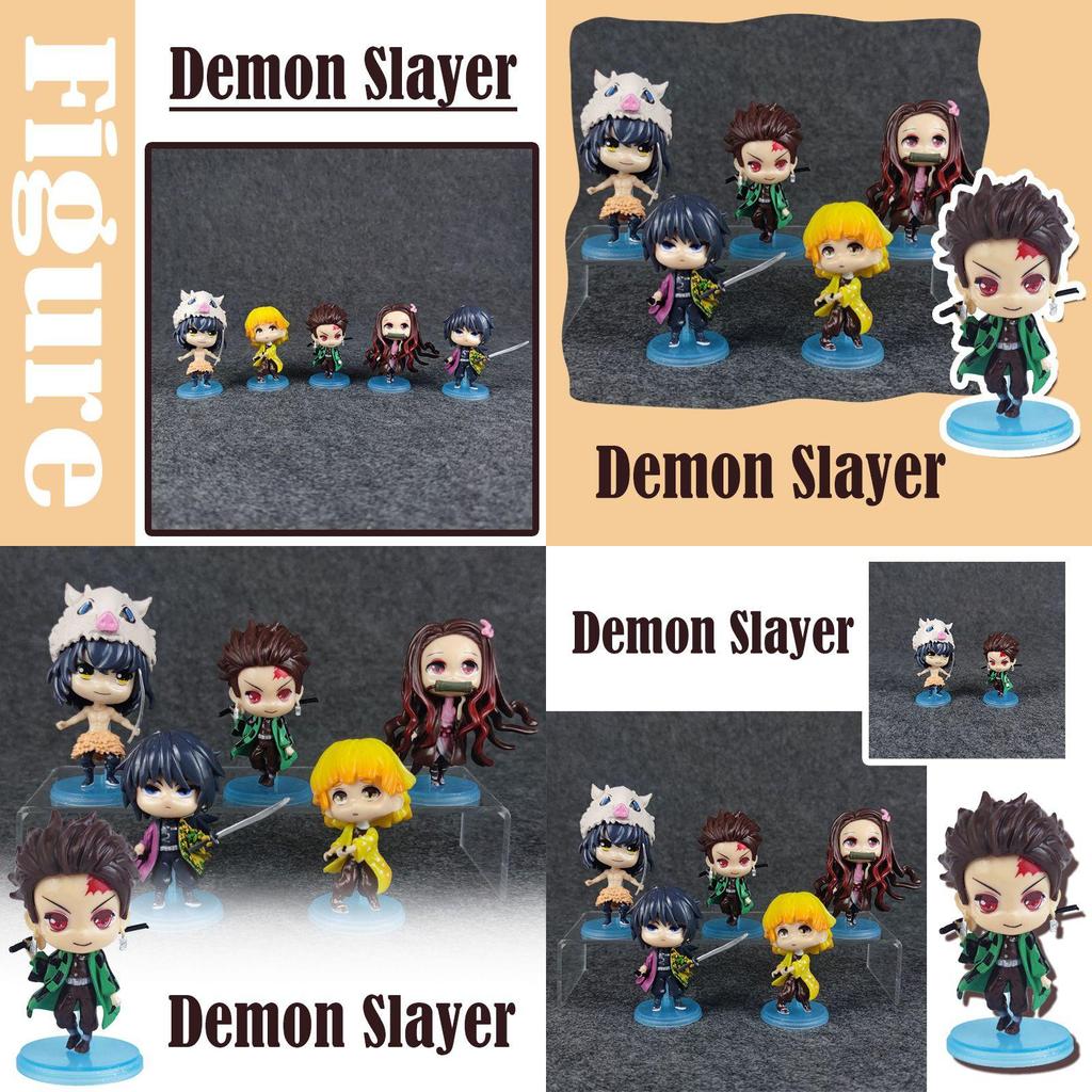 Unique Demon Slayer Q Doll Collectibles Perfect For Otaku Themed Desktop Decor