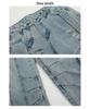 Unisex Multi-Pocket Wide Leg Ripped Denim Jeans - Trendy American High Street Style