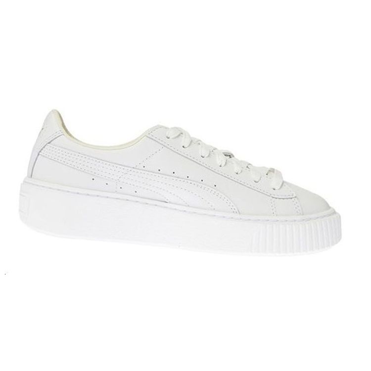 Puma  Basket Platform Core White Gold Women Sneakers 364040-04