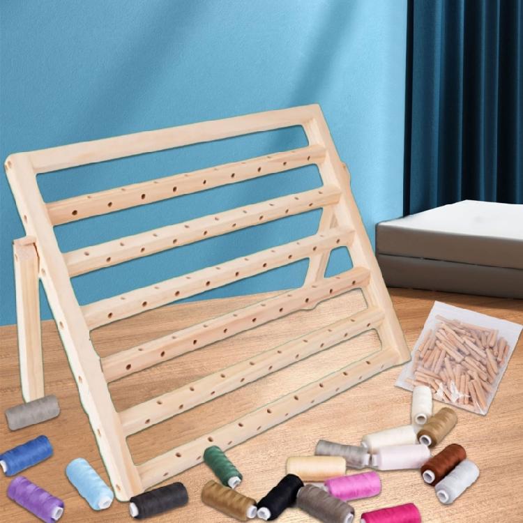 Convenient Thread Storage Rack Space Saving Wall Mount Thread Holder Organizers Rack for Craft and Sewing Rooms