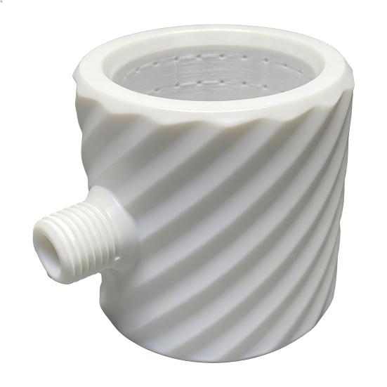 Men Shower Nozzle Powerful Supercharging Hydromassage Standard Thread Interface Fits Most Pipes 360-Degree Ring Water Spray Spiral Nozzle