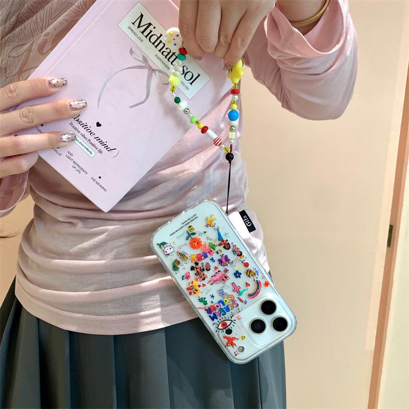 Abstract Graffiti Chain Phone Case for iPhone 17/16 Pro Max/15/14