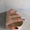 Retro Influencer Open Ring: S925 Sterling Silver I-Shape Cold Style Trendy Women's Fashion