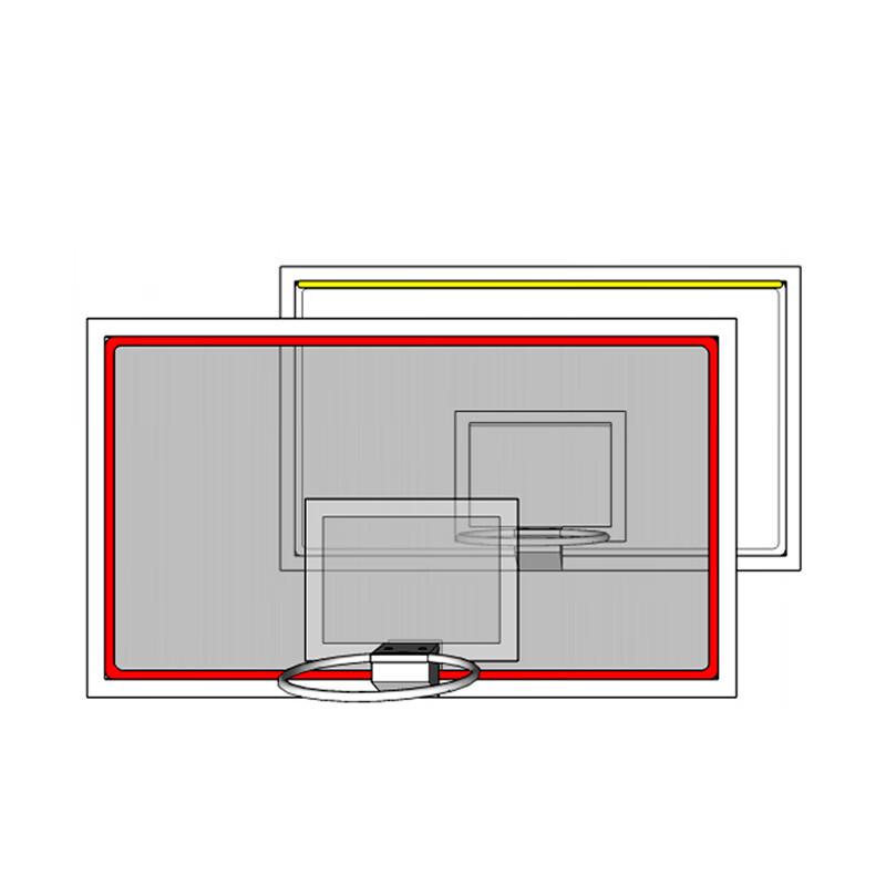 Youlirui Dual-Color LED Basketball Backboard Light Strip with 24-Second Timer Link