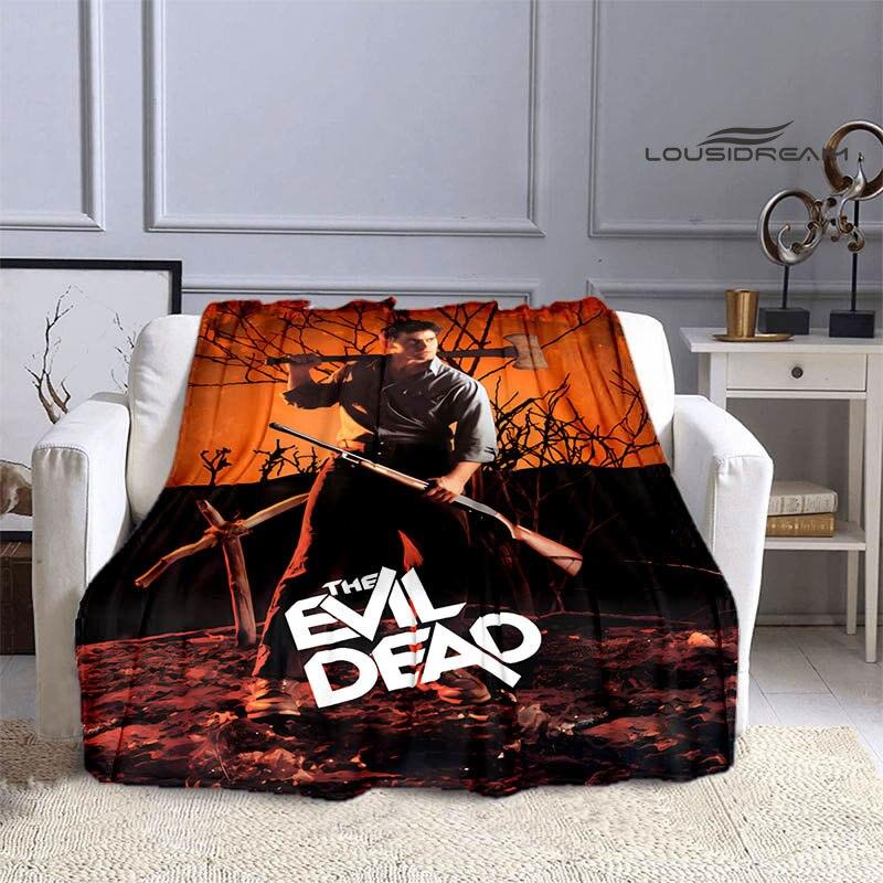 Decken mit Aufdruck „The Evil Dead“, für Kinder, warme Decken, weiche Flanelldecken, Heimreisedecken, Geburtstagsgeschenke