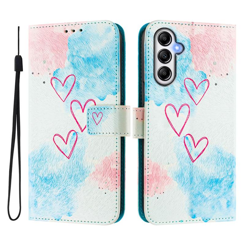 A14 Leather Phone Case For Samsung Galaxy A14 A24 4G A34 A54 5G A04E A04 Core Flip Cover Wallet Magnetic Painted Cases Cat Bear
