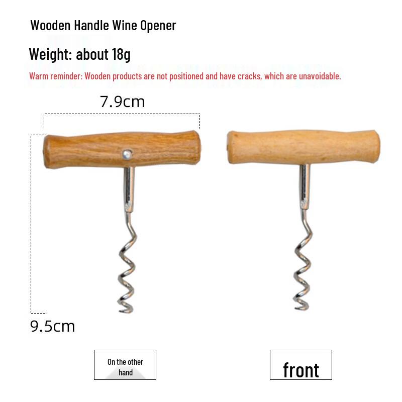 Wooden Handle Wine and Can Opener