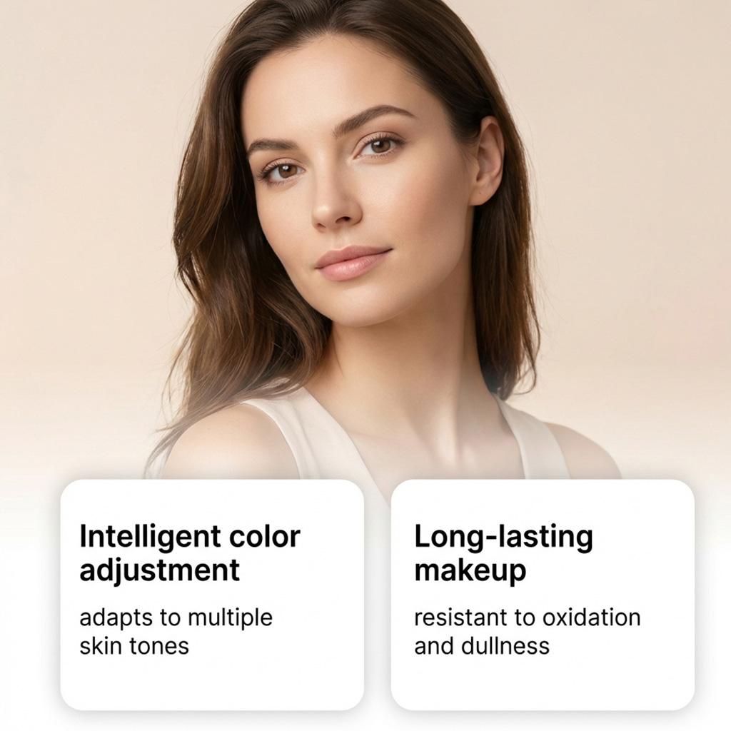 Zephoco Medium-skin Tone Warm Liquid Foundation Is Soft and Light, Fits the Skin, and Is Portable To Create a Natural Daily Base Makeup 30ml