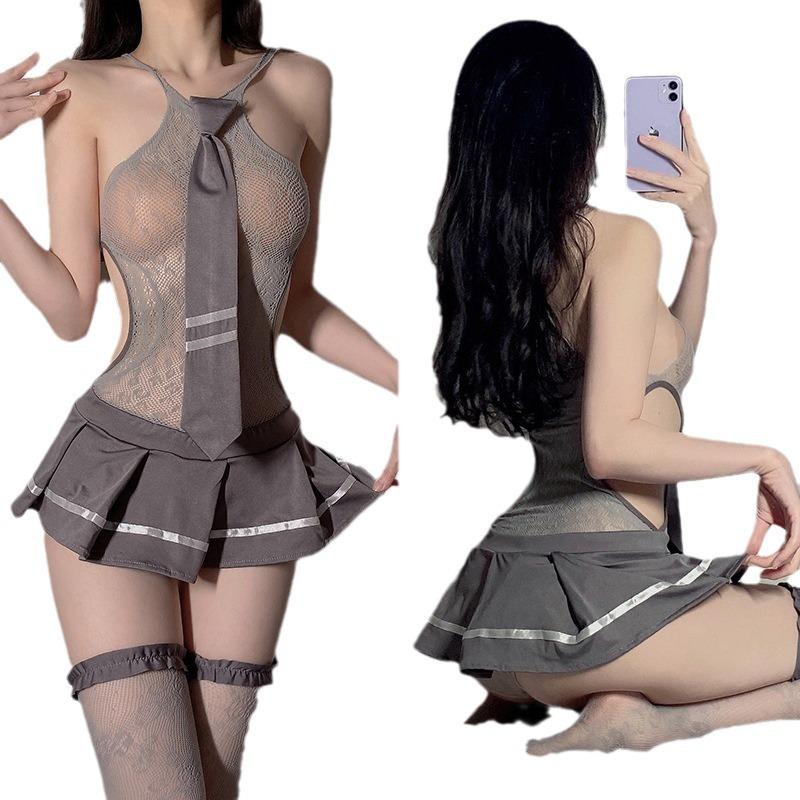 Sex Underwear Sexy Student Wear J Uniform Suit Pure Desire Spice Girl onesie pleated skirt neck woman
