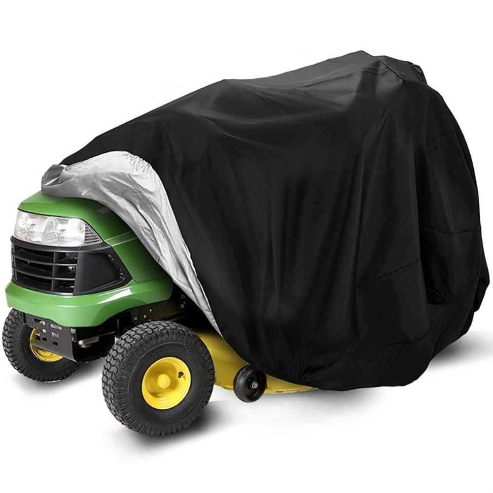 Must-Have Lawn Mower Cover, Heavy-Duty Black Oxford Fabric, Ideal for Outdoor Yard Tractor Storage & Lawn Mower Accessories