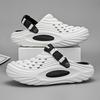 Casual Clogs Mens Sandals 2025 Summer EVA Beach Shoes for Men Fashion Hollow-out Slippers Solid Color Garden Shoes Closed-toe
