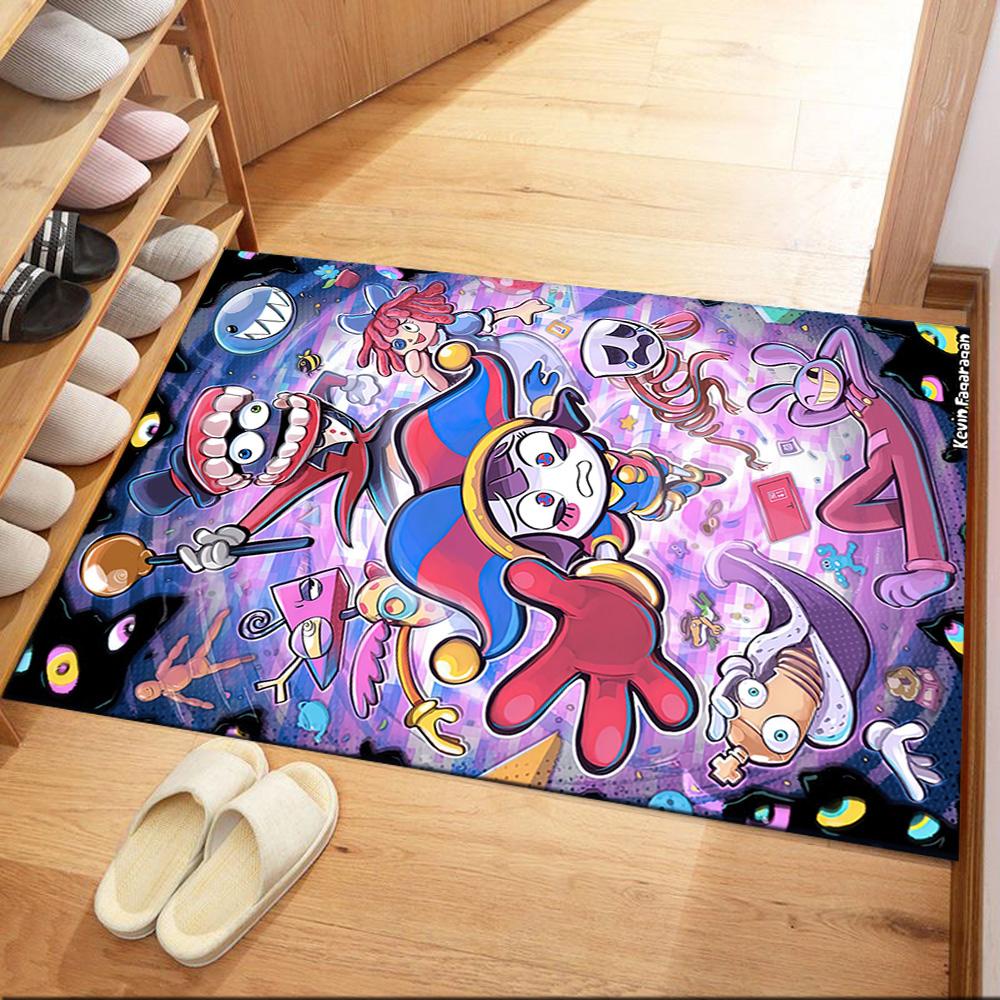 Digitaler Zirkus Teppich Geeignet Für Schlafzimmer Eingangsbereich Flur Spielzimmer Rutschfester Teppich Büro Heimdekoration Hochzeitsfeier Geschenk