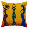 Abstract Oil Painting African Women Cushions Case Modern Abstract Art Decorative Pillows Case Sofa Seat Couch Thick Plush Pillow