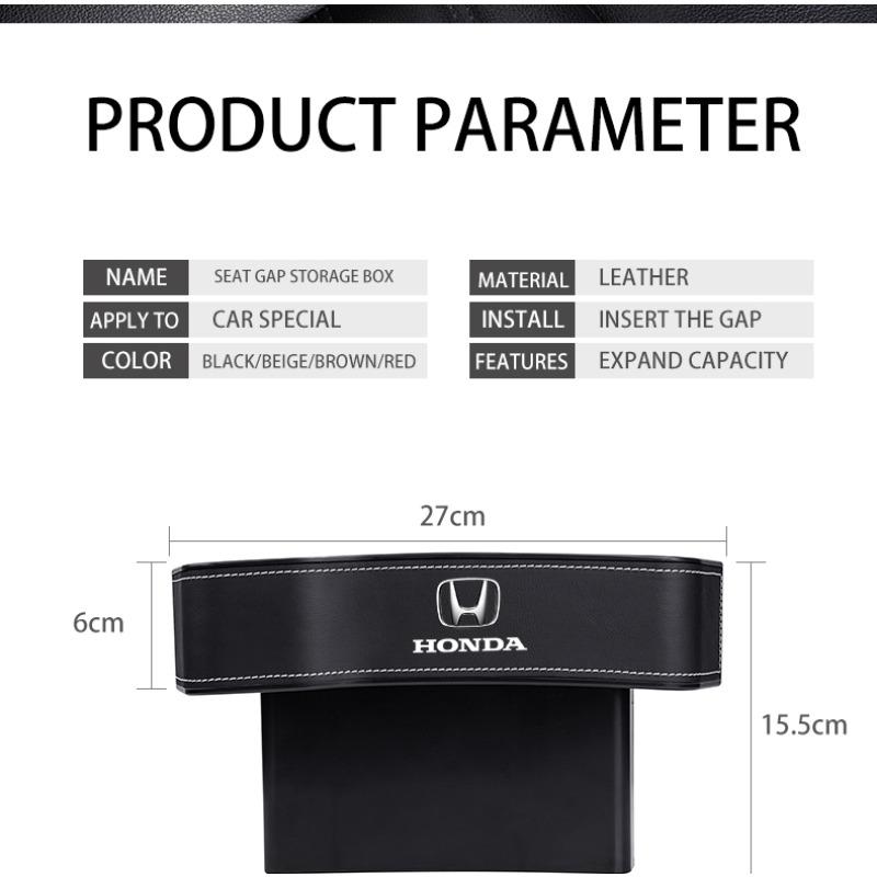 2Pcs Car Seat Organizer Seat Crevice Storage Box Multifunction Goods for Honda Civic Accord CRV HRV Fit Jazz City Odyssey Jade Vezel