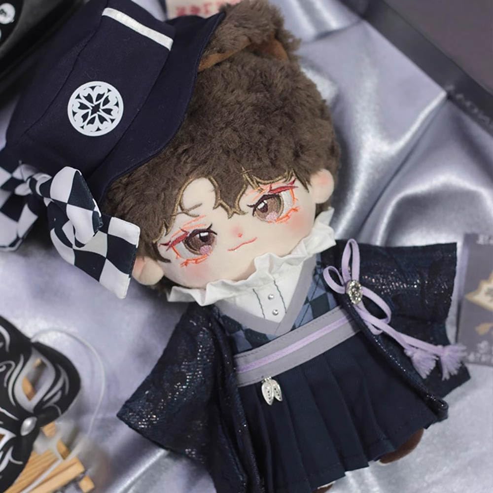niannyyhouse 20cm Plush Toy Clothes Purple Hat Coat Underwear Hakama Belt Kimono Suit Cotton Doll Outfit Dress-Up
