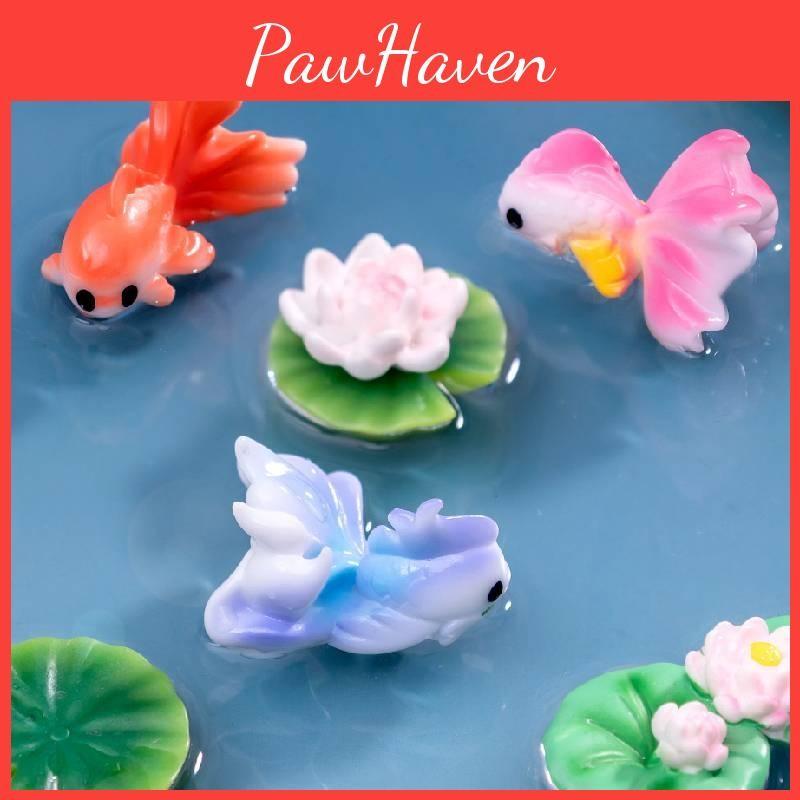 Color Toy Fish Aquarium Micro Landscape Decorative Ornament Red Purple Pink