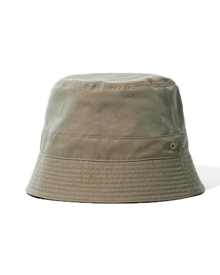 WORTHWHILE MOVEMENT Reversible Bucket Hat (Olive Drap & Navy Ripstop)